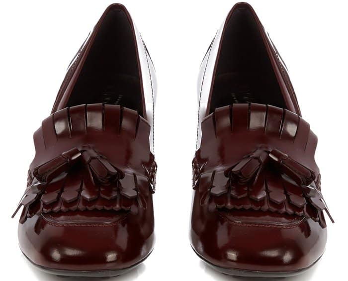 Tod's "Gomma" Fringed Patent Leather Pumps