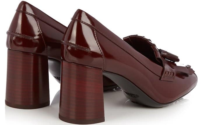 Tod's "Gomma" Fringed Patent Leather Pumps