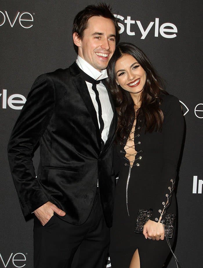 Victoria Justice and boyfriend Reeve Carney at the Golden Globe after-party 2017 in Los Angeles on January 8, 2017