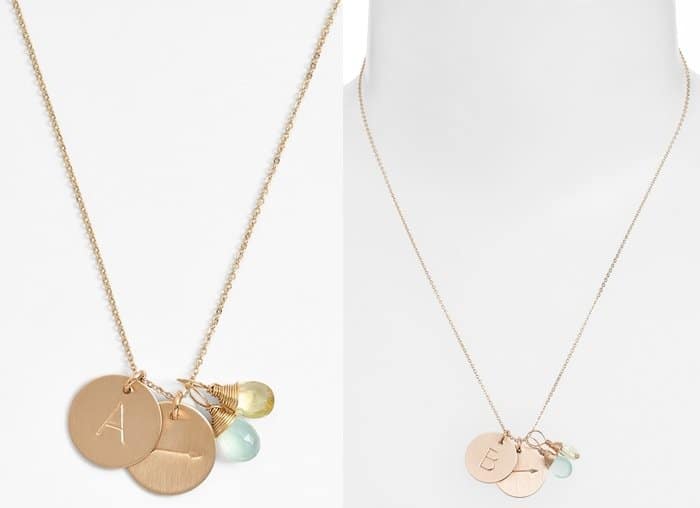 Nashelle Initial Arrow Disc Necklace
