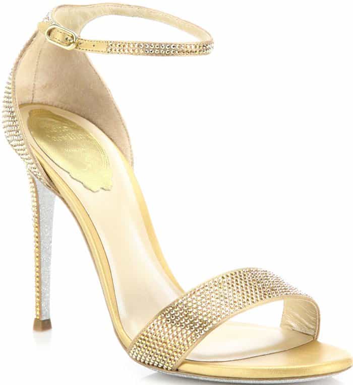 René Caovilla Crystal-Embellished Sandals