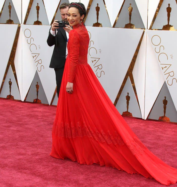Ethiopian-Irish actress Ruth Negga arrives at the 89th Annual Academy Awards held at the Dolby Theatre at the Hollywood Highland Center in Los Angeles on February 26, 2017