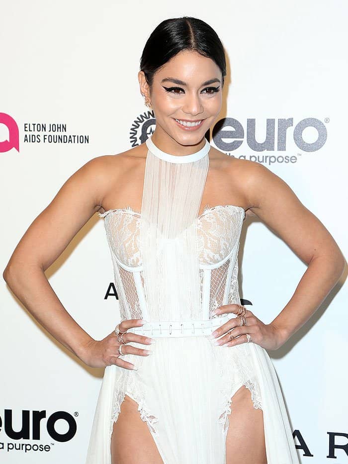 Vanessa Hudgens flashes her super toned arms and shoulders
