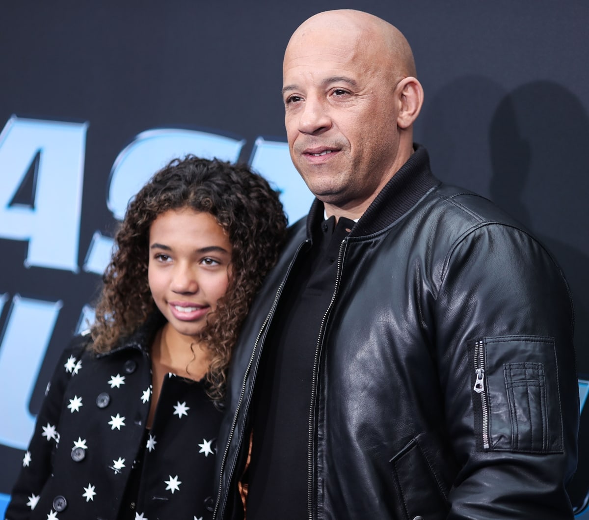 Vin Diesel supported his daughter Hania "Similce" Riley Sinclair at the premiere of her new Netflix series Fast Furious: Spy Racers