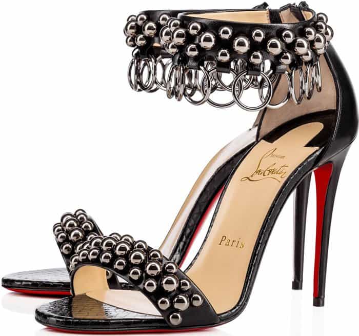 Christian Louboutin Gypsandal Ring-Trim 100mm Red Sole Sandals