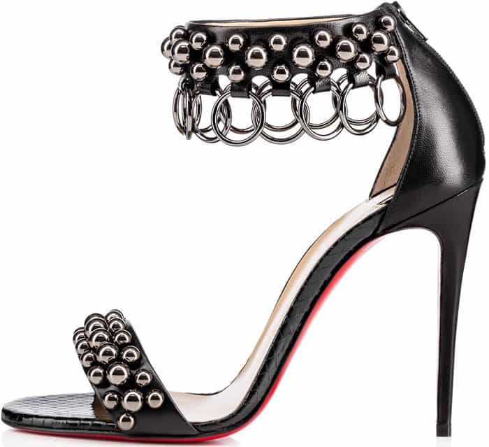 Christian Louboutin Gypsandal Ring-Trim 100mm Red Sole Sandals