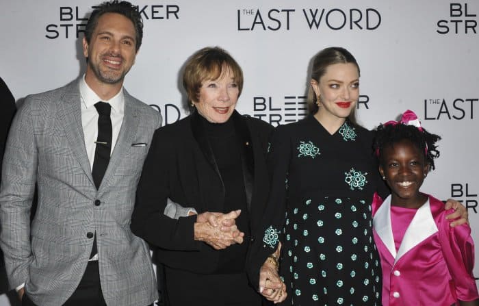 Amanda Seyfried with co-stars Thomas Sadoski, Shirley MacLaine, and Ann’Jewel Lee