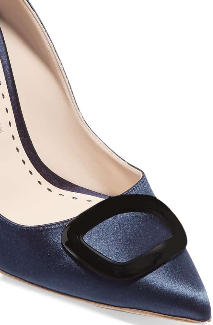 Rupert Sanderson “Etienne” Moonlight Embellished Satin Pumps