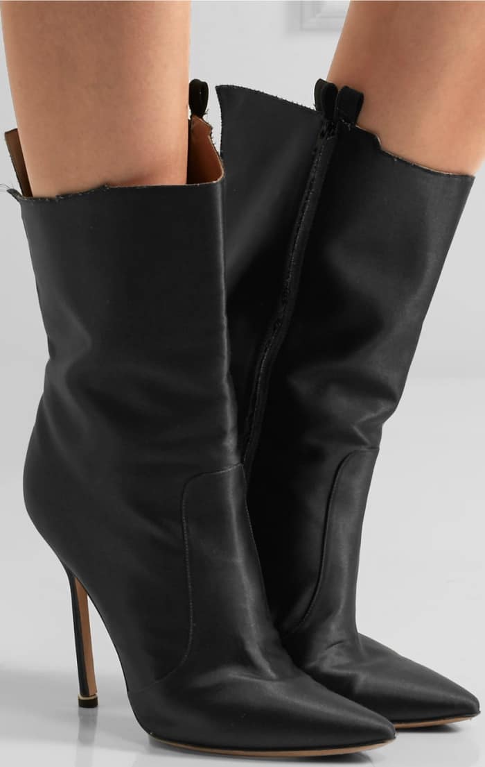 Vetements x Manolo Blahnik cutout satin boots