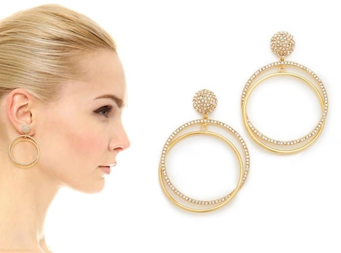 Kate Spade New York Ring It Up drop hoop earrings