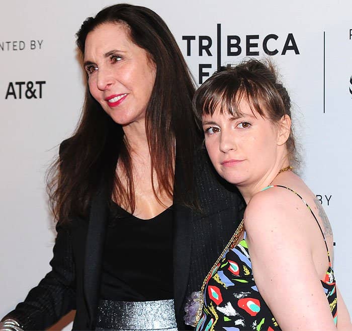 Laurie Simmons and Lena Dunham attend the premiere of "My Art" during the 2017 Tribeca Film Festival