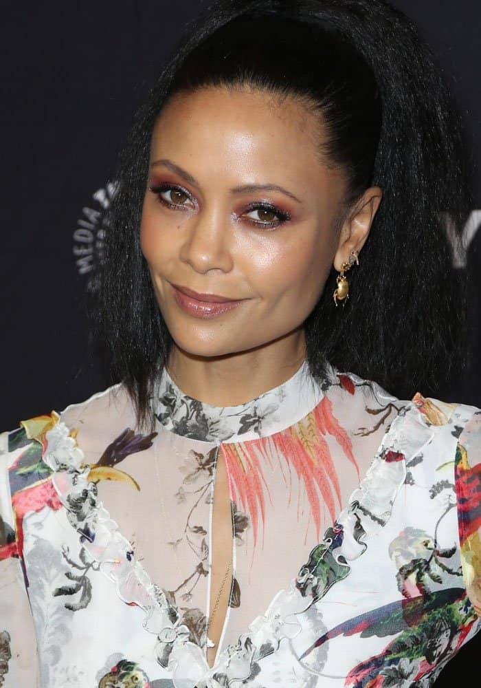 Thandiwe Newton at the 34th annual PaleyFest screening of "Westworld" at The Paley Center in Los Angeles on March 25, 2017