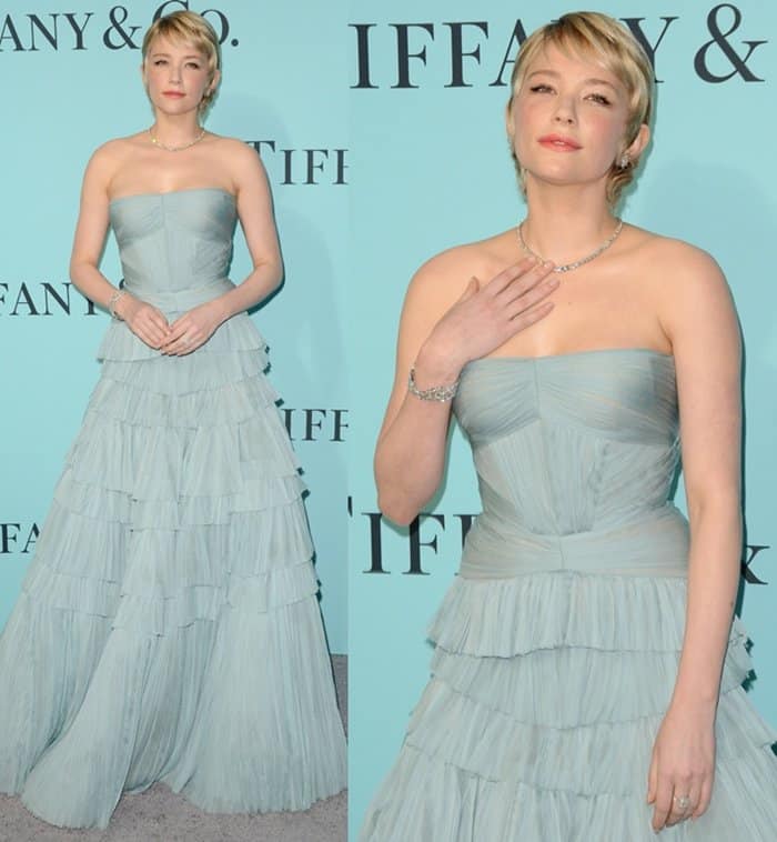 Haley Bennett embraced ethereal elegance in a tiered powder-blue J. Mendel gown, paired with $700,000 worth of sparkling Tiffany Co. diamond jewelry at the Blue Book Gala