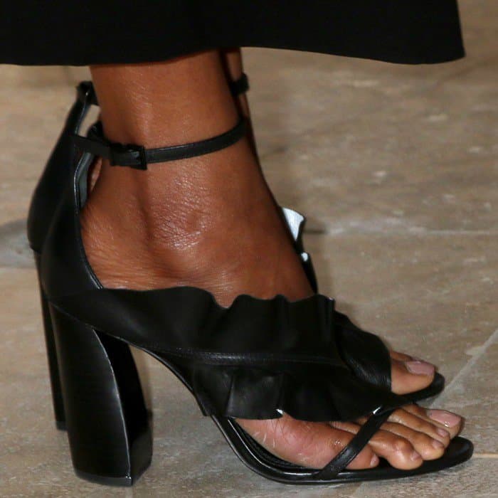 Zoe Saldaña wearing Mercedes Castillo's 'Katrina' sandals