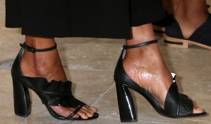 Zoe Saldaña wearing Mercedes Castillo's 'Katrina' sandals