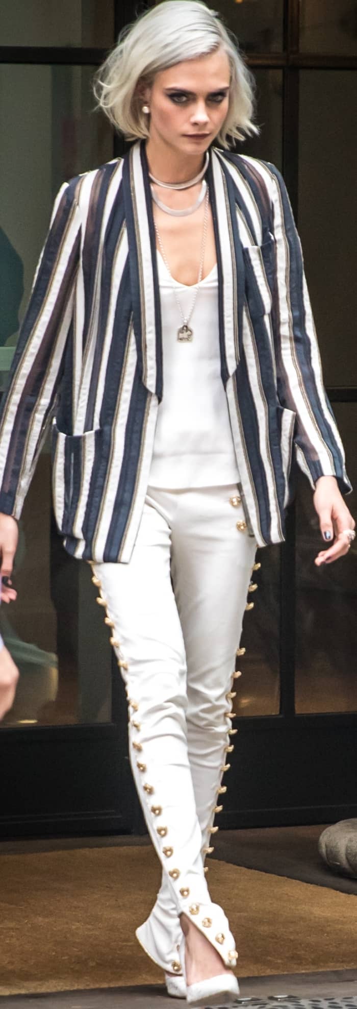 Cara Delevingne leaving her hotel in New York City on March 30, 2017