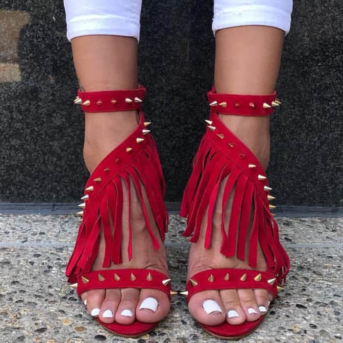 Studded Fringe 'Cristina' Sandals