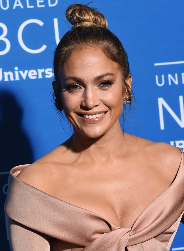 Jennifer Lopez in Elie Saab at the 2017 NBC Universal Upfront