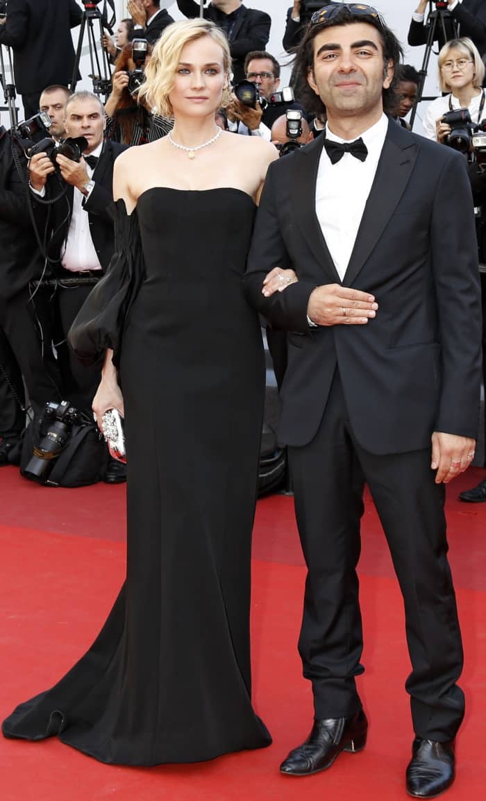"In the Fade" director Fatih Akin with Diane Kruger at the 70th annual Cannes Film Festival closing ceremony