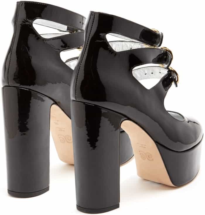 AlexaChung Mary Jane patent leather platform pumps