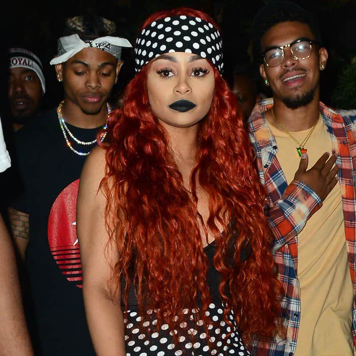 Blac Chyna showed off her fiery tousled locks while leaving Project Club LA in Hollywood on July 29, 2017