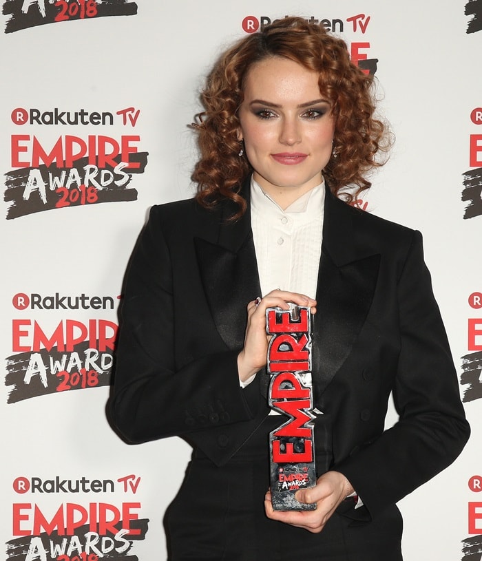 Daisy Ridley won Best Actress at the 2018 Empire Awards