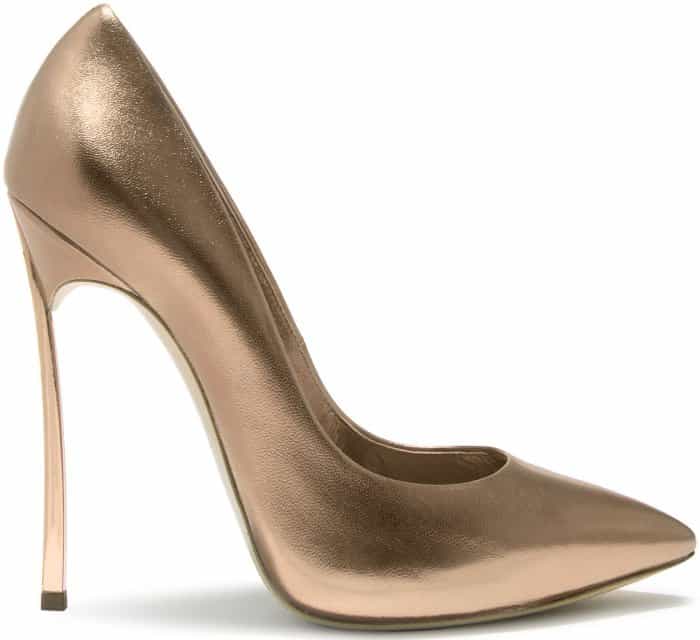 Casadei “Blade” Pumps in Tan