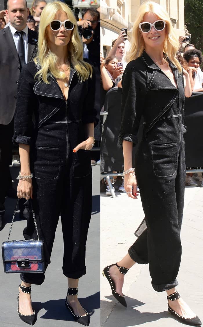 Claudia Schiffer at the Chanel Fall/Winter 2017 runway presentation during Paris Haute Couture Fashion Week