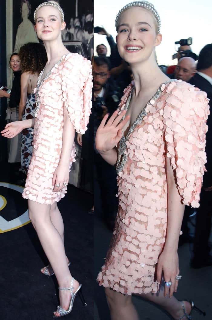 Elle Fanning attending the Miu Miu Cruise 2018 fashion show during Paris Haute Couture Fashion Week