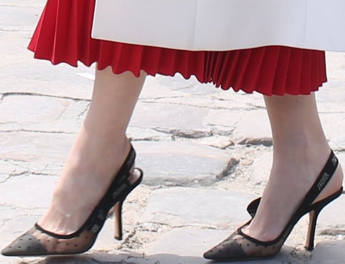 Eva Herzigova at the Christian Dior Fall/Winter 2017 show during Paris Haute Couture Fashion Week