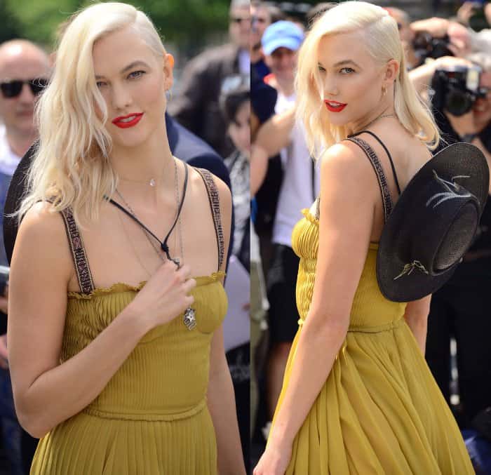 Karlie Kloss at the Christian Dior Fall/Winter 2017 show during Paris Haute Couture Fashion Week