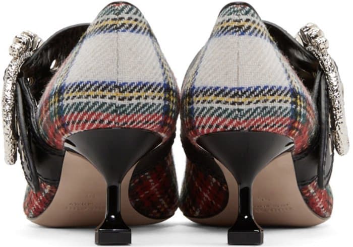 Miu Miu multicolored tartan pumps