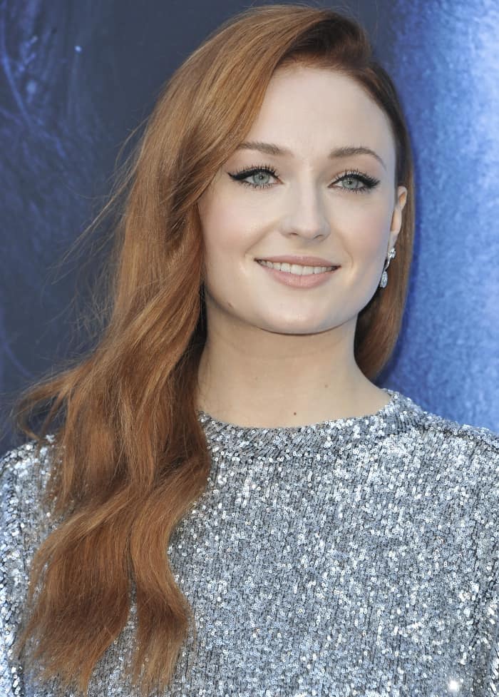 Sophie Turner wearing head-to-toe Louis Vuitton at the "Game of Thrones" season 7 premiere