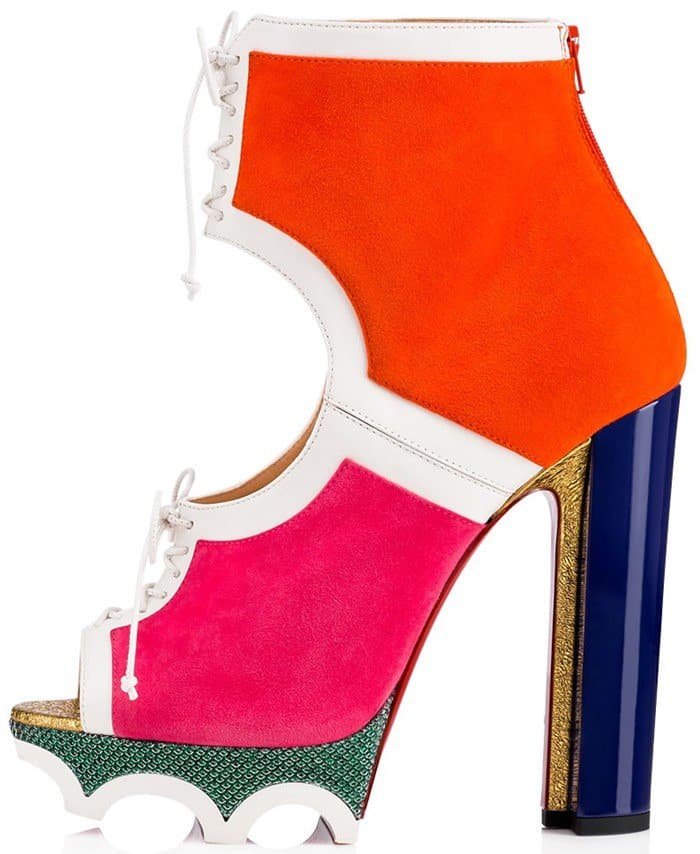 Christian Louboutin Lolacrampon Veau Velours/Glitter Tisse