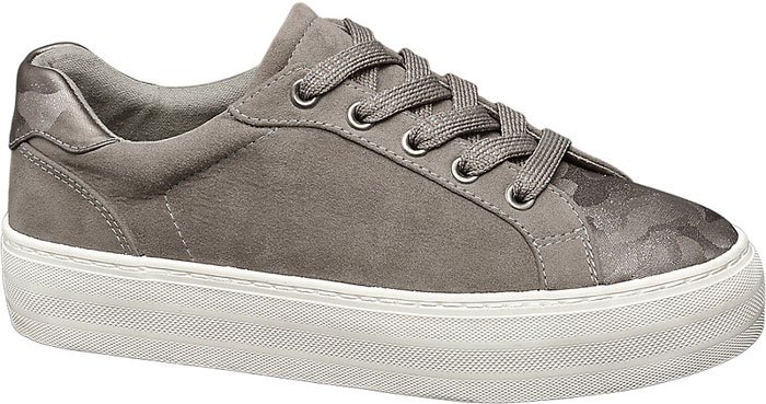 Deichmann Star Collection army printed toe trainer
