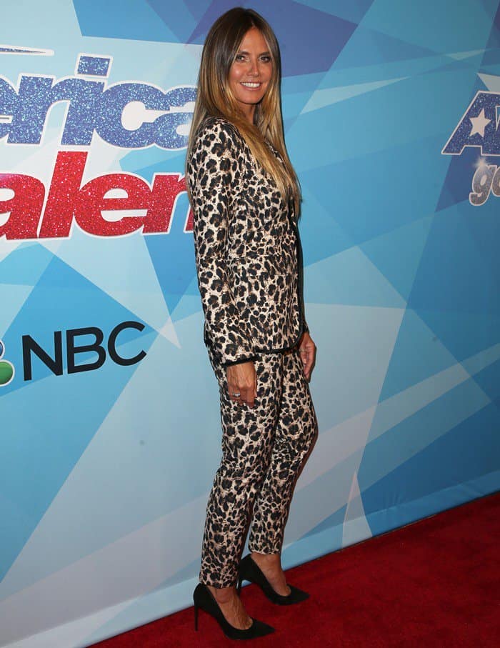 Hedi Klum hit the red carpet in a dated outfit for America’s Got Talent live show in Los Angeles on August 15, 2017