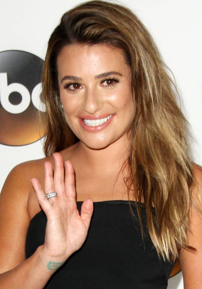 Lea Michele at the Disney ABC TCA Summer Press Tour 2017 in Los Angeles on August 7, 2017