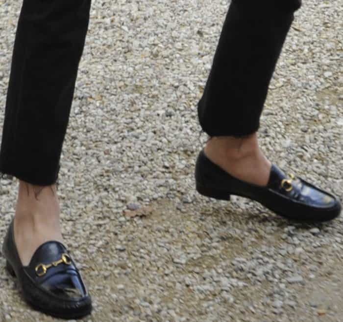 Completing her ensemble with sophisticated Gucci horsebit loafers, Lily Donaldson shows why they're a timeless wardrobe staple