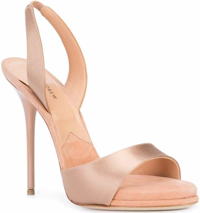 Paul Andrew “Liva” sandals in blush suede