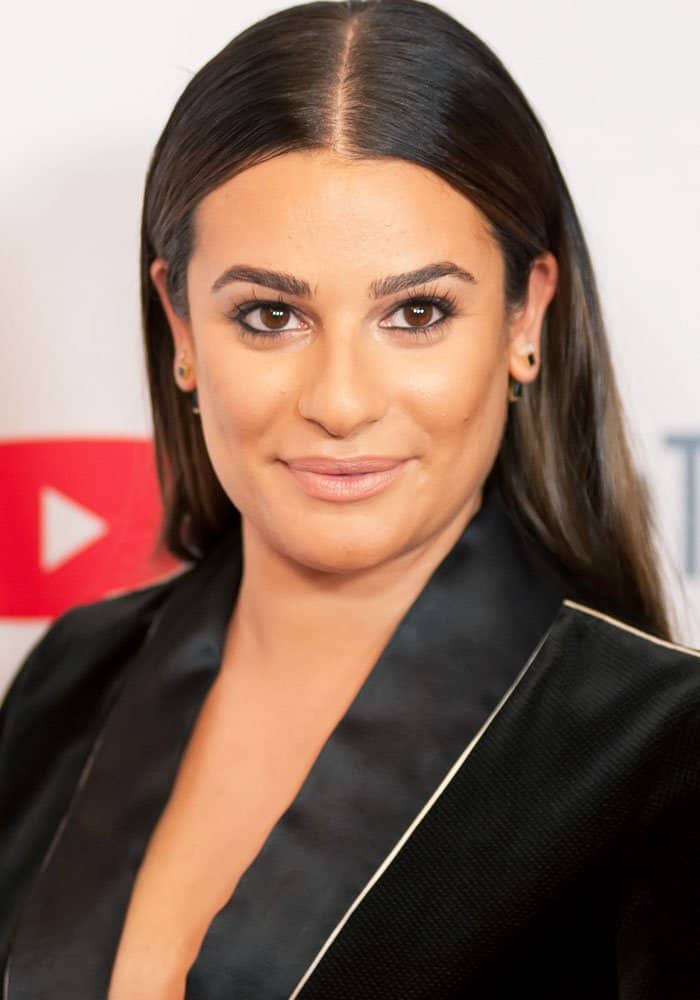 Lea Michele at the ABC Tuesday Night Block Party with YouTube at the Crosby Street Hotel in New York on September 23, 2017