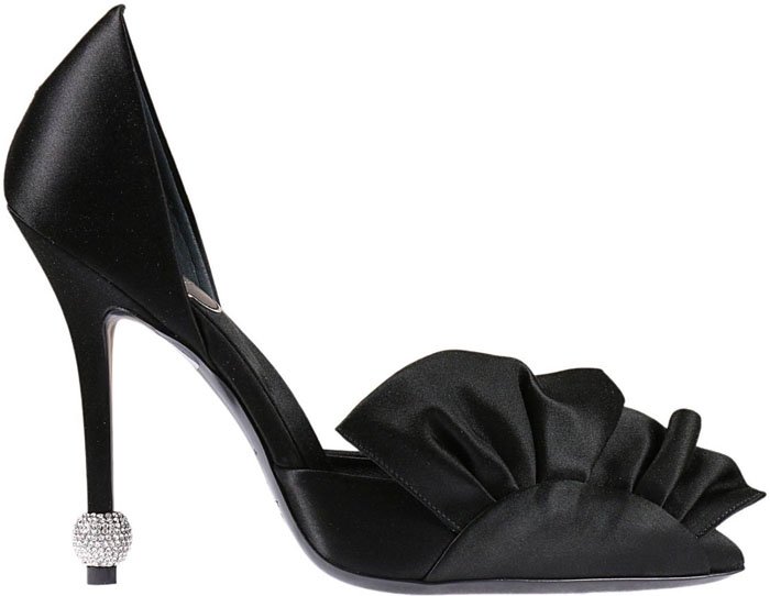 Roger Vivier satin embellished pumps