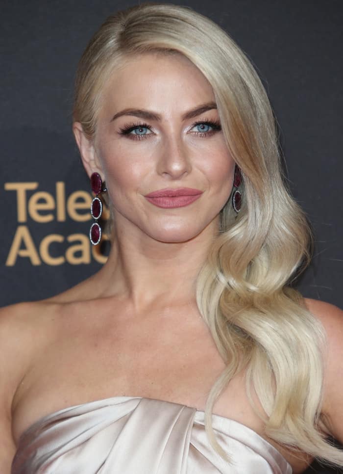 Julianne Hough wearing a Rami Al Ali Spring 2016 Couture gown at the 2017 Creative Arts Emmy Awards