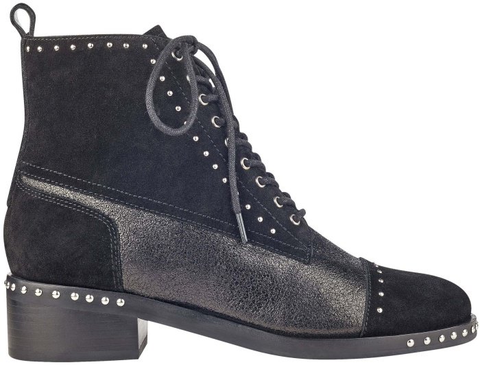 Marc Fisher LTD "Cassidey" stud ankle boots in black suede