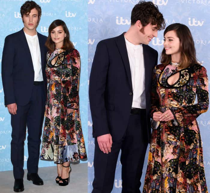 Tom Hughes and Jenna Coleman at the "Victoria" season 2 premiere at the Ham Yard Hotel in London