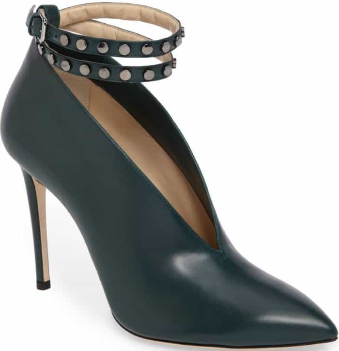 Jimmy Choo "Lark" booties in bottle green