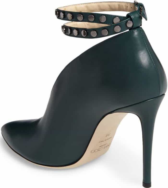 Jimmy Choo "Lark" booties in bottle green