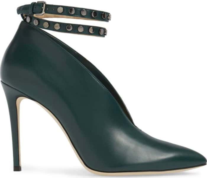 Jimmy Choo "Lark" booties in bottle green