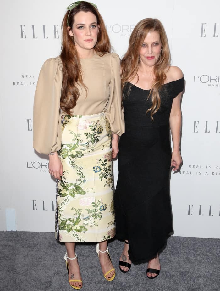 Riley Keough with Lisa Marie Presley at Elle’s 24th Annual Women in Hollywood Celebration