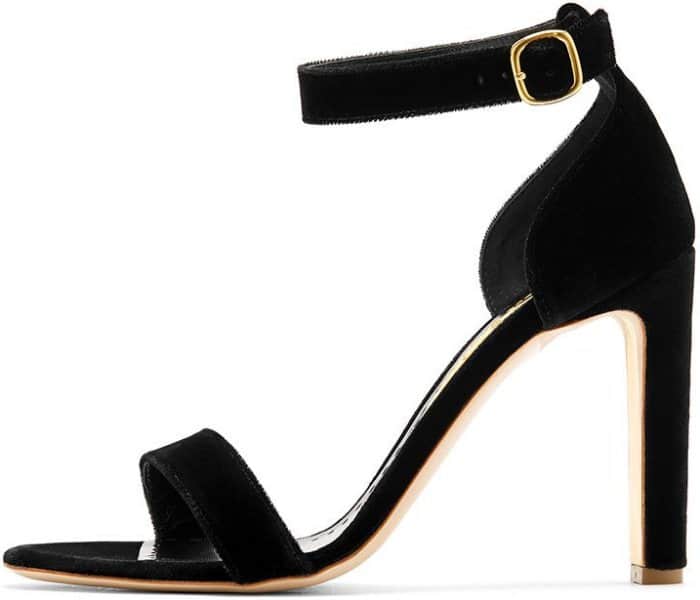 Black Velvet Rupert Sanderson "Myril" Sandals