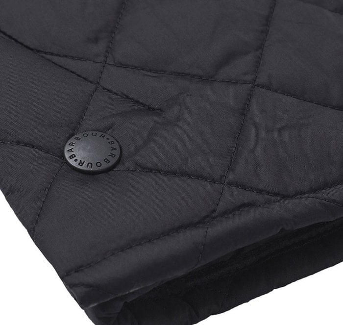 Authentic Barbour jackets feature branded buttons with clean, circular engraving—an easy detail to check when verifying product legitimacy